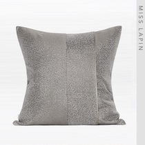 Lanpin home Model Room soft cushion pillow modern simple gray Curry dark pattern vertical bar splicing square waist pillow