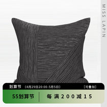 Lantaslo-like inter-plate Bedroom bedside cushions with pillow holding pillows modern minimalist black stripes irregular splicing square pillows