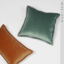 Lanpin simple modern sofa living room multi-color cushion cushion pillow green pink flannel square pillow