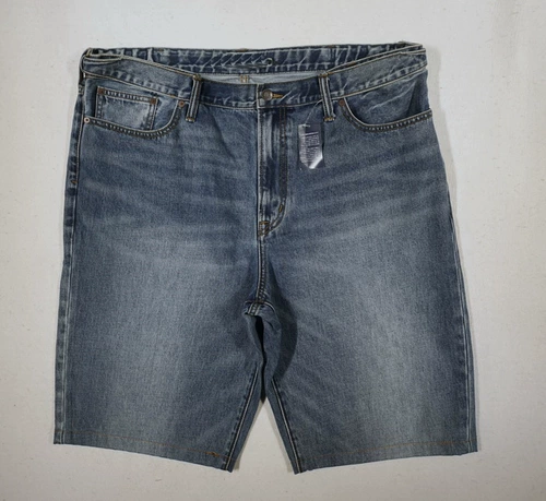 Джинсовая юбка, шорты, большой размер, эластичная талия, свободный крой, 2 цветов