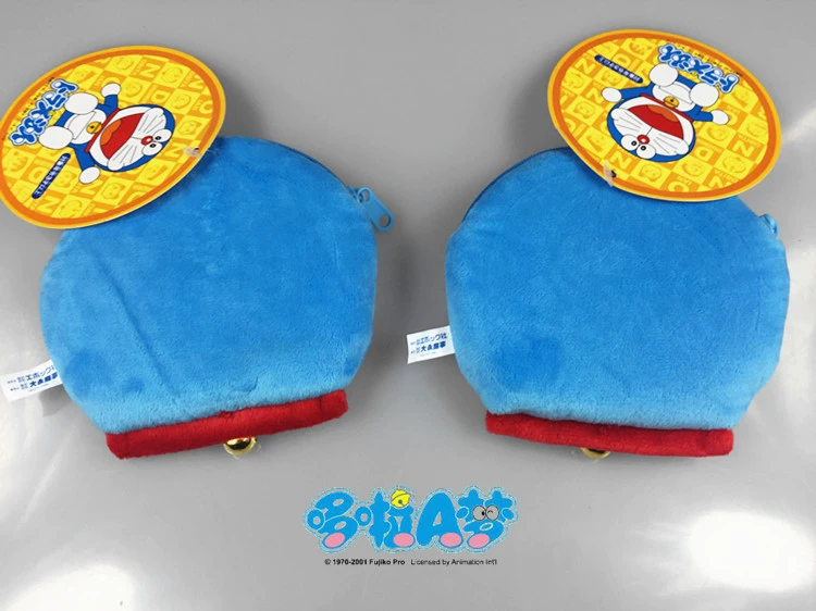 Doraemon búp bê tay màu xanh chất béo máy mèo cô gái dễ thương phim hoạt hình anime xung quanh đồng xu ví thẻ gói