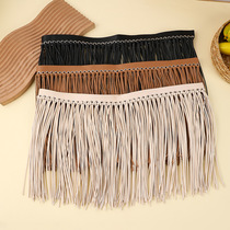 Clothing accessories lace double-sided leather composite beard tassel spikes PU imitation leather hand-knotted hanging beard