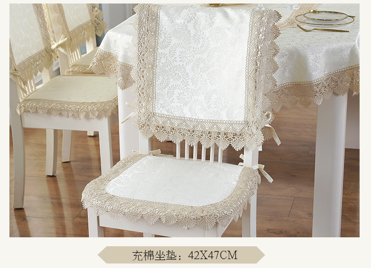 Châu Âu ren hình bầu dục khăn trải bàn vải vải bàn cà phê vải ghế bìa đệm đặt nhà sang trọng khăn trải bàn
