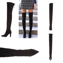 American Stuart Weitzman NATALIA 75 classic pointy-heeled backdown knee boots