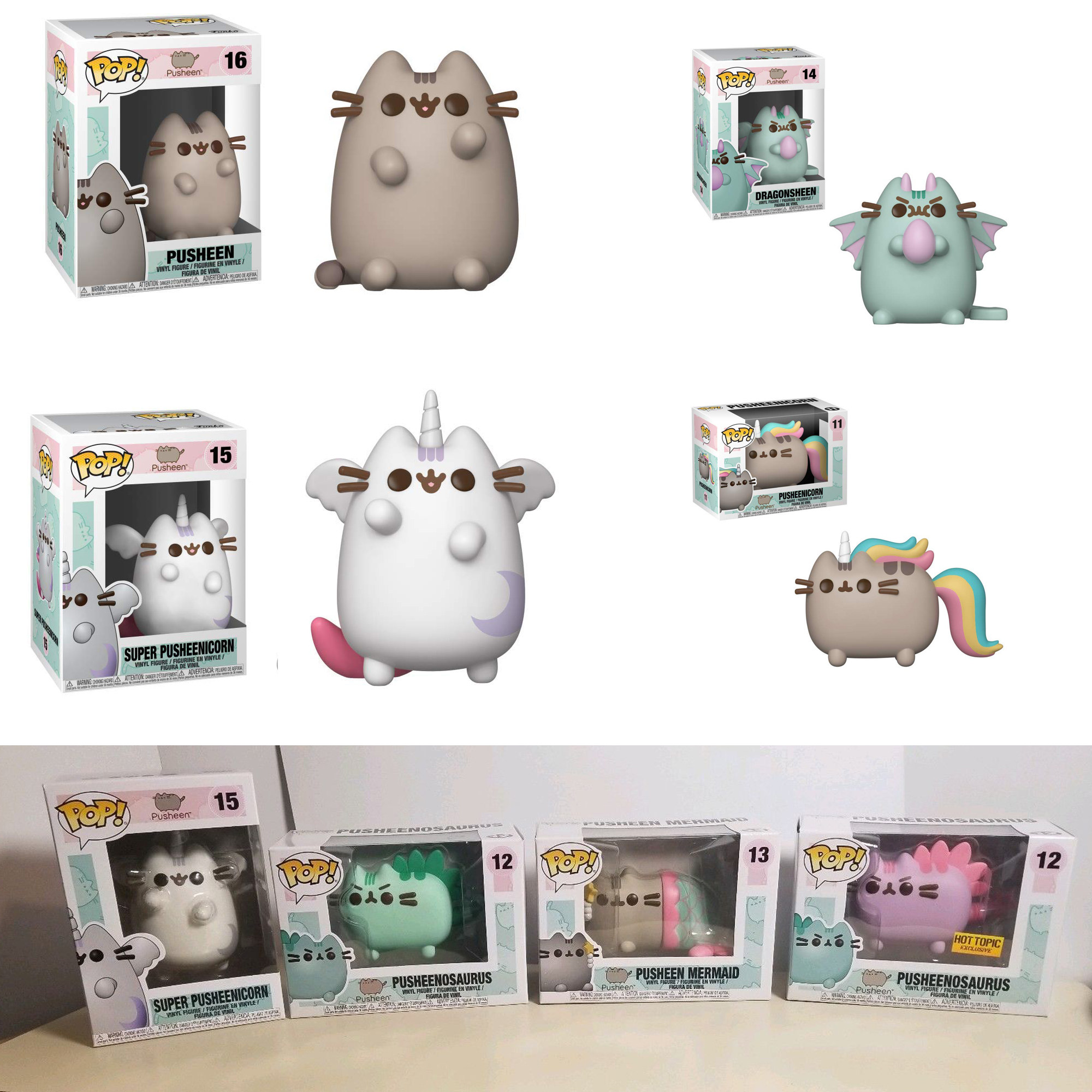 US FUNKO GUND PUSHEEN CAT Fat Kit Cat Unicorn Puppet Model Pendulum Gift