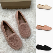 United States UGG Hailey Fluff teddy bear wool one pedal bean solo loafers 1095108