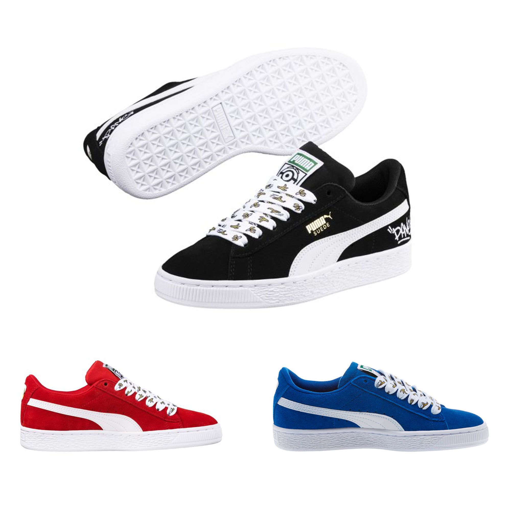 American PUMA X MINIONS SUEDE cute little yellow people joint women's shoes 365527