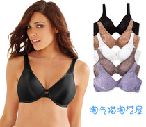 American Lilyette Comfort Keyhole large breasts small jacquard glossy bra underwear