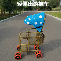 Pediatric Cart Bamboo Rattan Folding Rattan Chair Baby Trolley Baby Bamboo Rattan BAMBOO WOVEN IMITATION RATTAN CART RATTAN CHICANA
