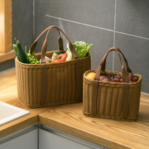 Spring outing picnic basket with lid fruit basket plastic eggs buy basket small basket storage basket basket basket portable basket