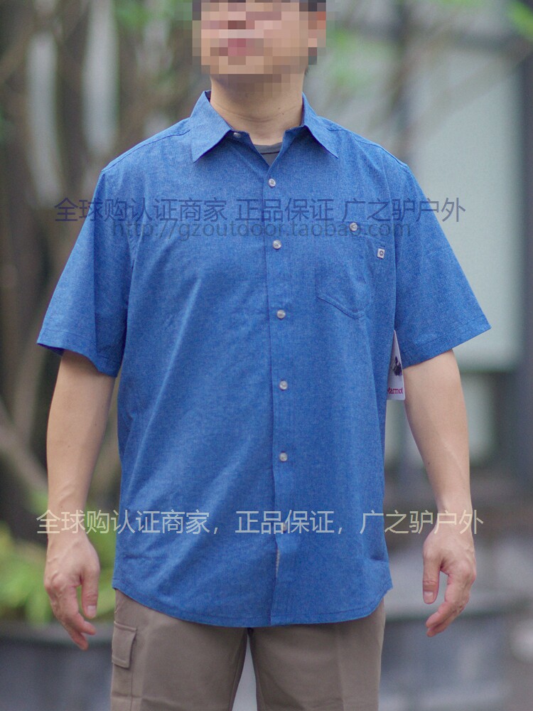 US Amoy spot Marmot Windshear Earth rat men's outdoor short-sleeved sunscreen quick-drying shirt