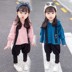 Quần áo bé gái xuân 2019 phiên bản mới của Hàn Quốc áo len trùm đầu màu thời trang + quần ống rộng ống rộng hai dây phù hợp quần áo cho bé Phù hợp với trẻ em