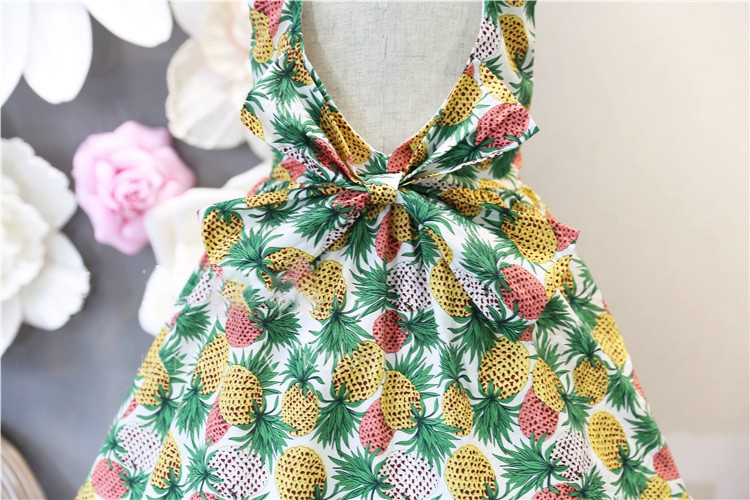 Váy trẻ em 2018 trẻ em Hàn Quốc cô gái quần áo mùa hè mới thời trang dứa backless bow vest dress váy đẹp cho bé