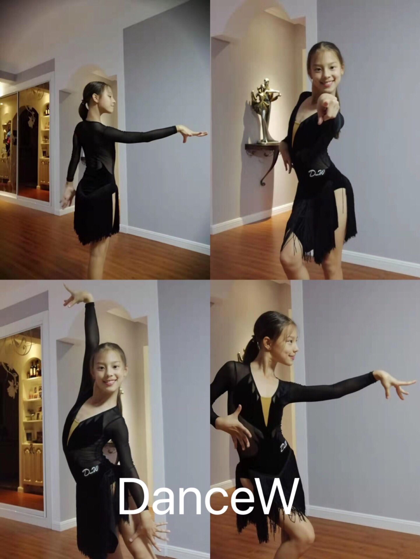 Danse Dance Advanced Customised Latin Dance Practice Suit Customised Naked Suit Conserved Class Uniform Toddler Toddler