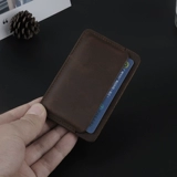 Оригинальный импортный кожаный картхолдер, модный кошелек, воловья кожа, из натуральной кожи