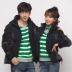 Quần áo cotton ngắn mùa đông Nadia dành cho nam và nữ áo dạ nam Trang phục Couple