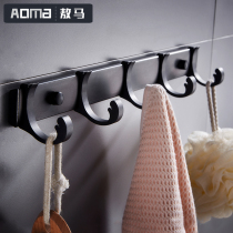 Wall hanging clothes hook toilet hanging towel adhesive hook clothes row hook coat wall hanging non-perforated bathroom row