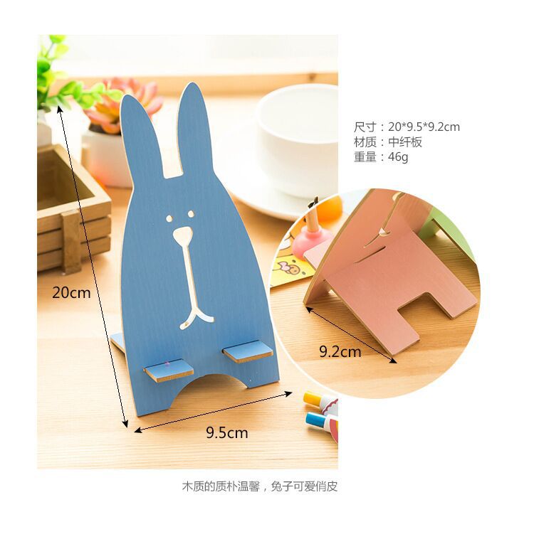 2019 mới của Hàn Quốc phiên bản của bàn cạnh giường ngủ sáng tạo điện thoại lười biếng giữ khung gỗ thỏ đứng mỗi biểu tượng tùy chỉnh - Phụ kiện điện thoại di động ốp lưng redmi 9t