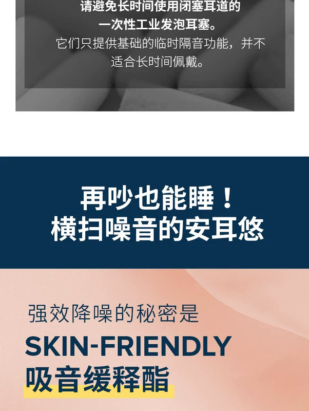 Nút bịt tai ngủ mềm Aneryou của Đức siêu cách âm ngủ ký túc xá chống ồn artifact chống ồn giảm tiếng ồn tắt tiếng dụng cụ nhét tai chống ồn