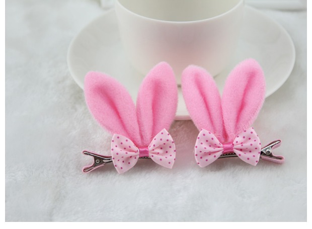 Kẹp tóc tai thỏ trẻ em dễ thương Ba chiều dễ thương phụ kiện tóc tiara 2 nhân dân tệ trang sức cửa hàng 6g - Phụ kiện tóc cột tóc cho bé gái