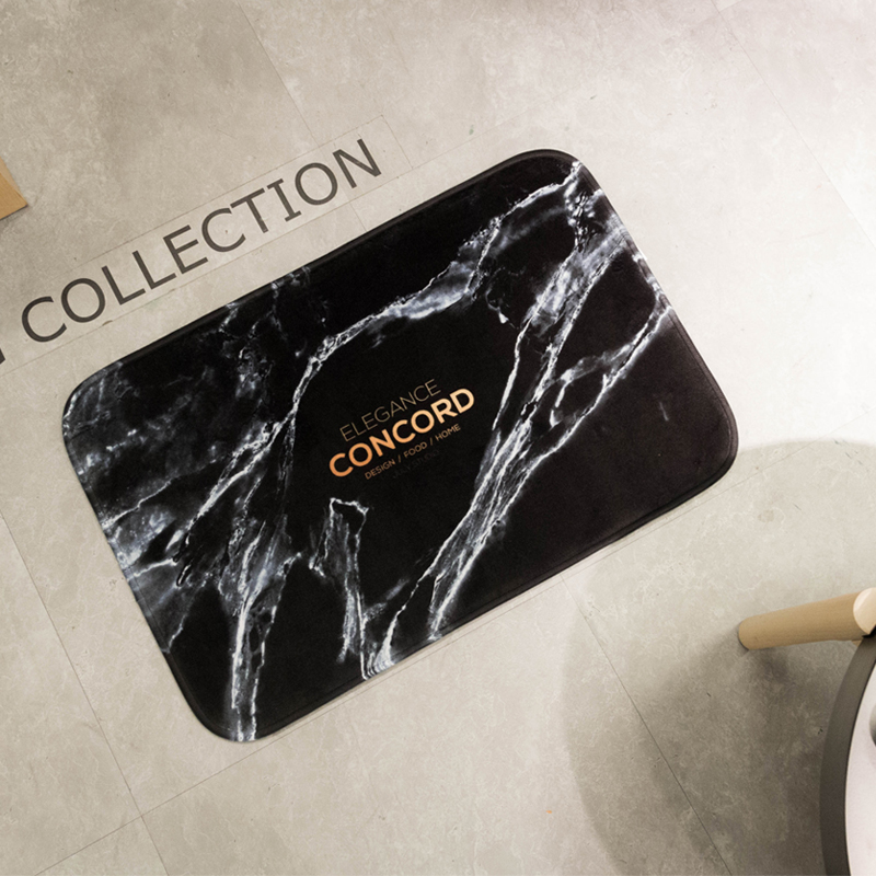 Small Seven Absorbent Kitchen Dressing Room Doorway Marble Veins Nordic ground mat Mat Doormat doormat Entrance Foot Mat