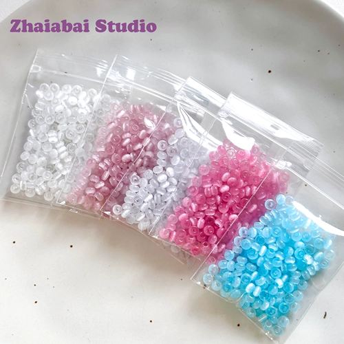 Комплект, матовый пончик, браслет ручной работы с бусинами, аксессуар, кошачий глаз, «сделай сам»