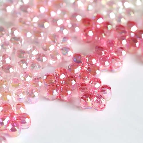 Акриловые бусины, ожерелье, серьги, аксессуар, аксессуары, в цветочек, DIY