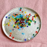 Стеклянные серьги ручной работы, аксессуар, аксессуары, 20 грамм, с вышивкой