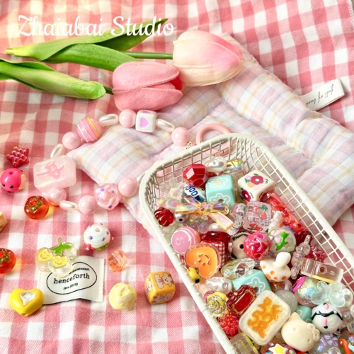 Акриловые бусины ручной работы, браслет, ожерелье, цепочка, мобильный телефон, подвеска, аксессуар