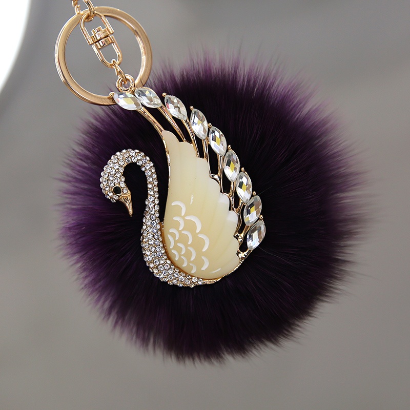 Car key chain pendant ladies high-end net red creative cute plush delicate pendant Korean personality key chain