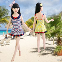 Girls swimsuit Small medium and large children Cute one-piece skirt flat angle princess Childrens swimsuit girls Korean swimming suit