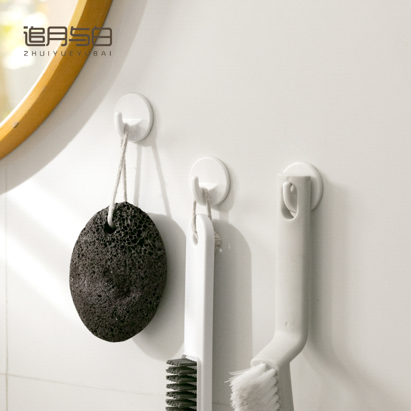 6 clothes small hooks powerful adhesive key wall-mounted free of marks and no marks the back of the kitchen door rear clothe