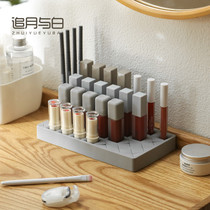 Desktop lipstick storage box eyebrow pencil multi-grid display stand student cosmetics dressing table lipstick nail polish finishing artifact