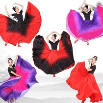 Opera costume Chinese dance catwalk large swing skirt Performance costume Adult adult square dance skirt gradient