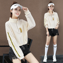 Short sweatshirt female tide ins2022 new spring and autumn thin lady jacket High waist bursting with early spring blouses