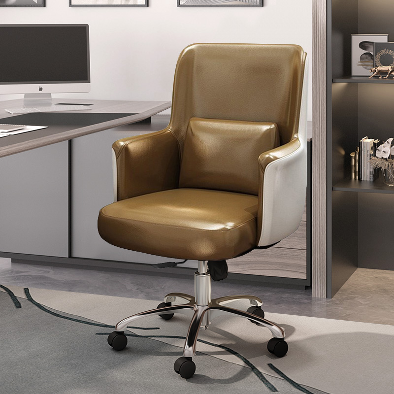 Modern simple anchor computer chair lift rotation Ergonomic Nordic office chair backrest Home comfortable leather chair