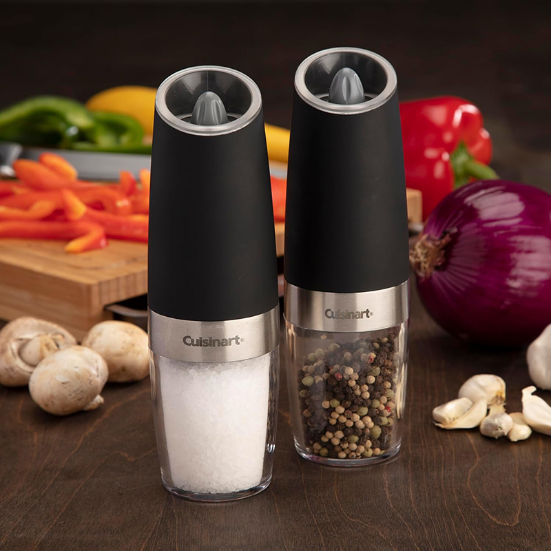 American Cuisinart Css-2424 Gravity Salt and Pepper Spice Grinder Electric Pepper and Salt Bottle Set