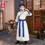 Детский древний костюм китайский изучение китайского костюма Мужские хлопковые и льня