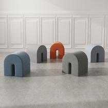 Changing shoes stool Nordic minimalist U type short stool sofa stool creative personality Living room Bedroom Balcony Small Family stool