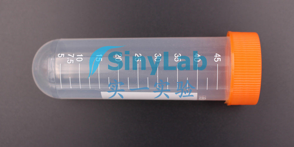 Free invoicing 50ml centrifugal tube screw mouth round bottom with scale EP tube plastic test tube 50 packets