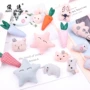 Nhật Bản dễ thương trâm nữ phim hoạt hình vải cà rốt huy hiệu pin khóa vải túi phụ kiện pin mặt dây - Trâm cài huy hiệu cài áo dễ thương