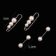 Hàn Quốc pin pin trâm chống pin khóa hai đầu ngọc trai cardigan khóa cổ áo pin kết hợp với phụ kiện nữ