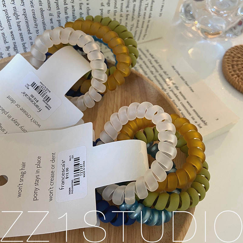 Export orders Europe and Europe Morandi frosted texture high-quality base hair ring phone hair ring hair ring leather gluten suit