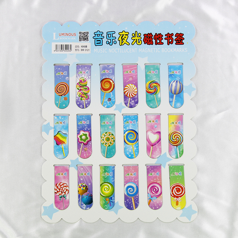18 Lollipops / Bookmarks18 individual Cartoon magnetic bookmark Paper two-sided lovely Ancient style bookmark originality like a breath of fresh air pupil use exquisite bookmark children comic magnet bookmark Luminous prize Bookcase literature gift