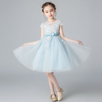 Childrens dress Princess dress Western style high-end piano playing dress girls 2021 new host catwalk performance suit