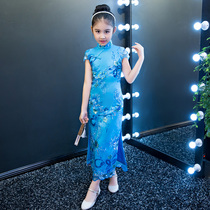 Childrens little girl Cheongsam Spring and Autumn Zhongda Virgin childrens retro Cheongsam summer foreign style Chinese style catwalk performance