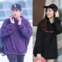 Ngôi sao Chen Weizhen Pu Canlie Wu Yifan với cùng một đoạn OVERSIZE áo thun nam và nữ rộng rãi áo len cotton áo lông vũ