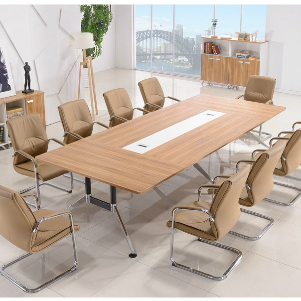 Office Furniture Brief Modern Composition Meeting Table Plate-Plate Desk Long Table Training Table Negotiation Table Desk Desk Chairs