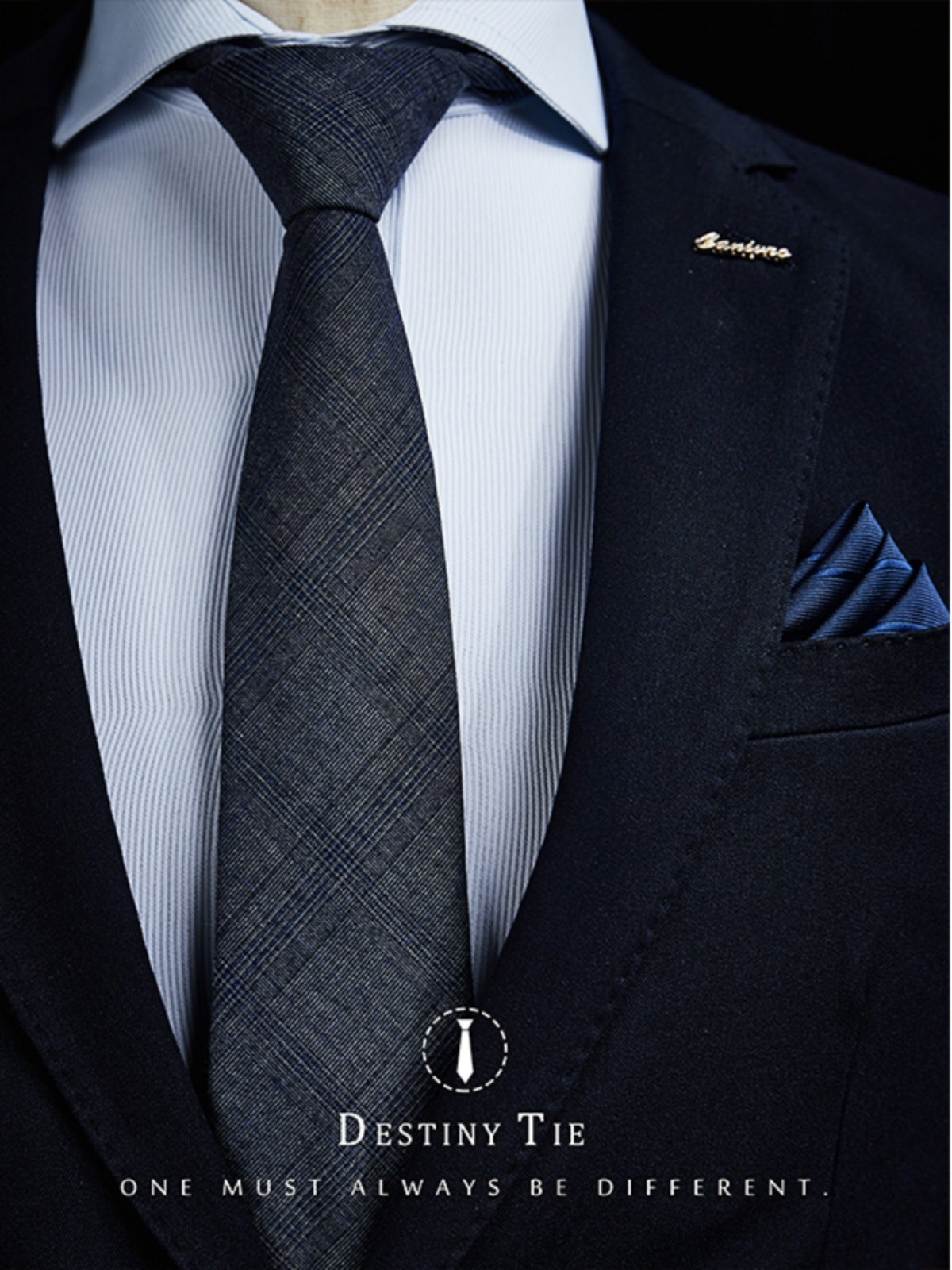 Men's Formal Business Suit Tie, Gray Zipper Style, Knot-Free, Groom's Wedding, Hand-Tied Style, Gift Box Set