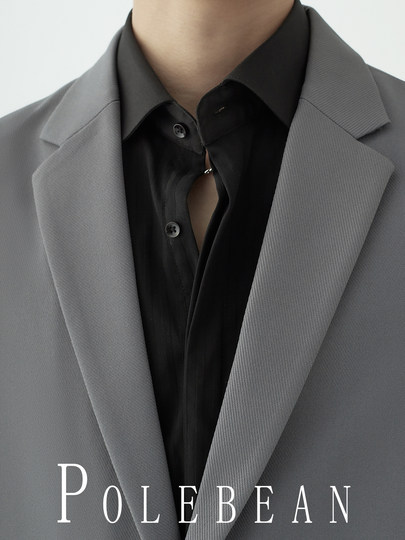 Men's Suit Set, High-End Casual Loose Drape Jacket, Korean Style Trendy Spring and Autumn Light Mature Style Blazer